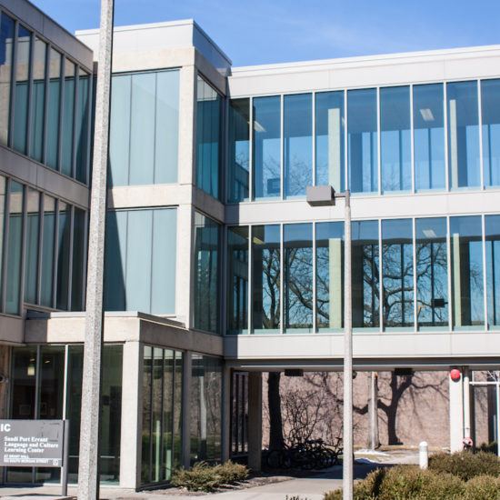 walkway between Grant and Douglas halls