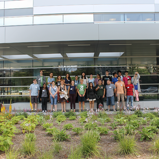 students of the summer 2015 SIP cohort at the Mile Square tour