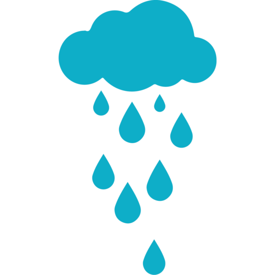 Climate resilience logo: rain cloud