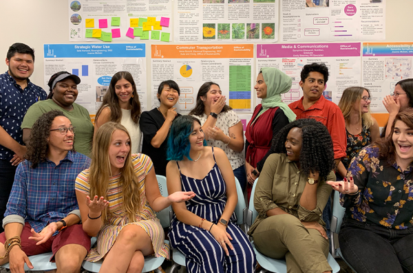 Students having a good time at the SIP Poster Presentation