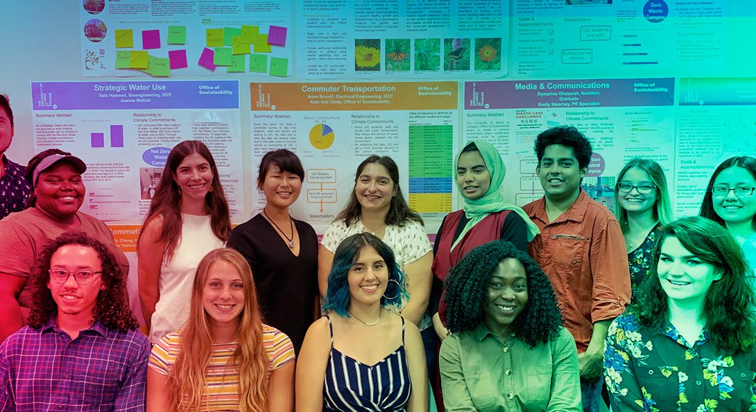 Students from the  Sustainability Internship Program at the Summer 2019 poster presentation